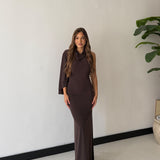 Abito Nerissa 28447- MARRONE