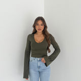 Maglia Eloise 174 JUST WEST - VERDE MILITARE