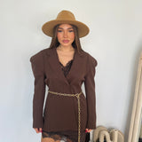 Giacca Essence 10595-MARRONE