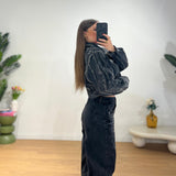 Giubbino Riley (denim nero) 2653 - NERO