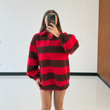 Maxi felpa  Becky 971131-ROSSO