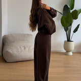 Pantalone Grace 5050 - MARRONE