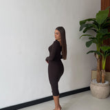 Abito Joele 8115 - MARRONE