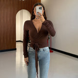 Maglia Yiuky 12608-MARRONE