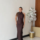 Abito Iryna 25605 - MARRONE