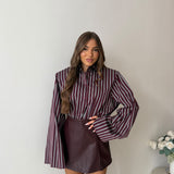 Camicia JUSTWEST Thäis 137-CA- WINE