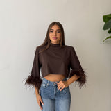 Maglia Kennedy JUSTWEST 158-T- MARRONE