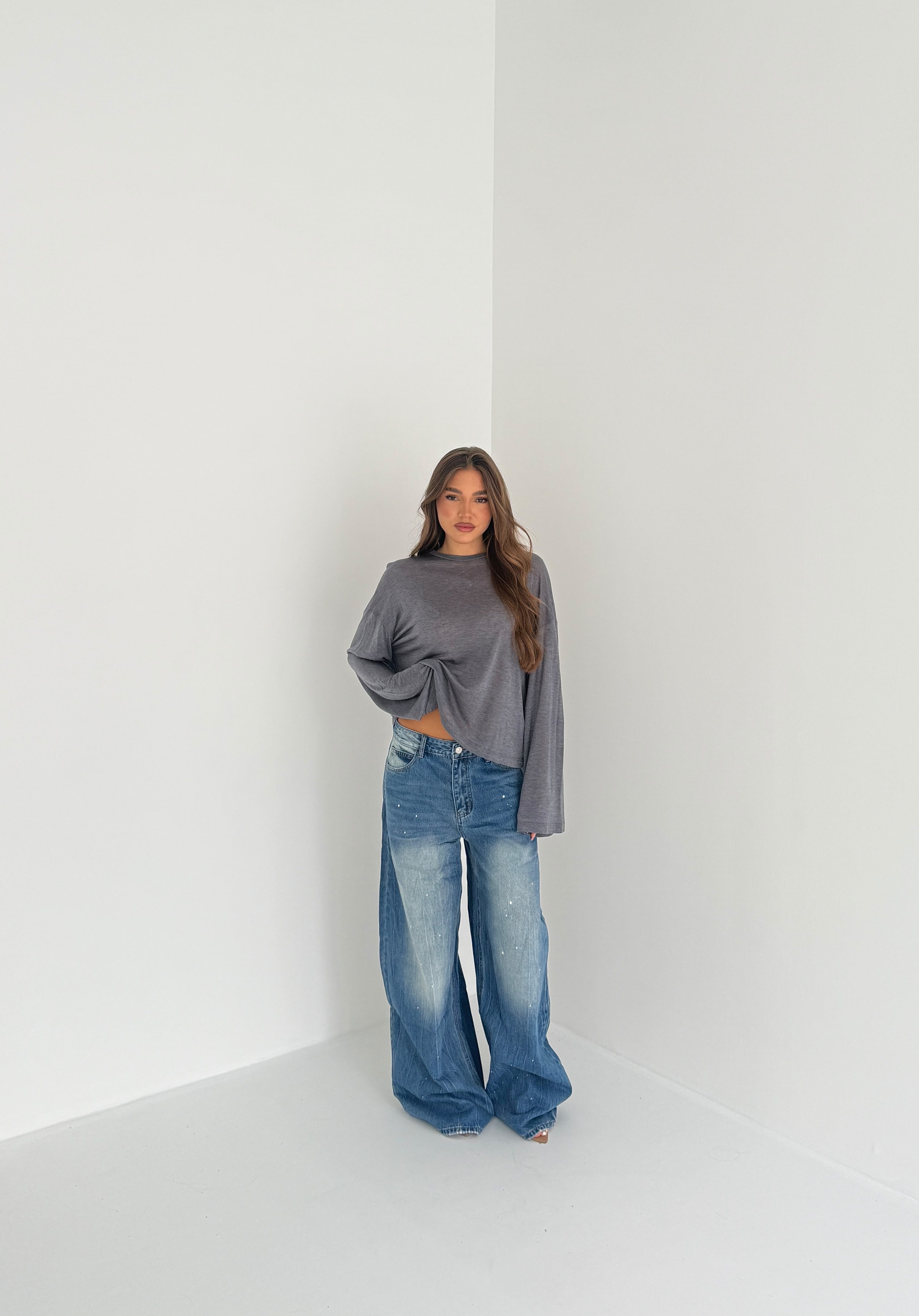 Maxi Maglia  ultralight Kendy JUSTWEST 155- GRIGIO