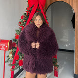 Pelliccia Kuma 8718-BORDEAUX