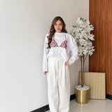 Pantalone Caitlyn ZO018 - BIANCO
