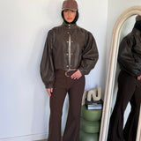 Pantalone Maddie 777 - MARRONE