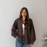 Camicia Priscilla 24616- MARRONE