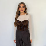 Corpetto Dana 26101-MARRONE