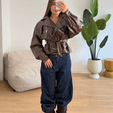 Giubbino Texa 6671-MARRONE