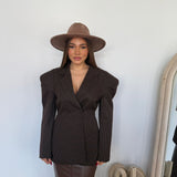 Giacca Taylor V12080-MARRONE