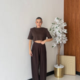Pantalone Adele 9245 - MARRONE