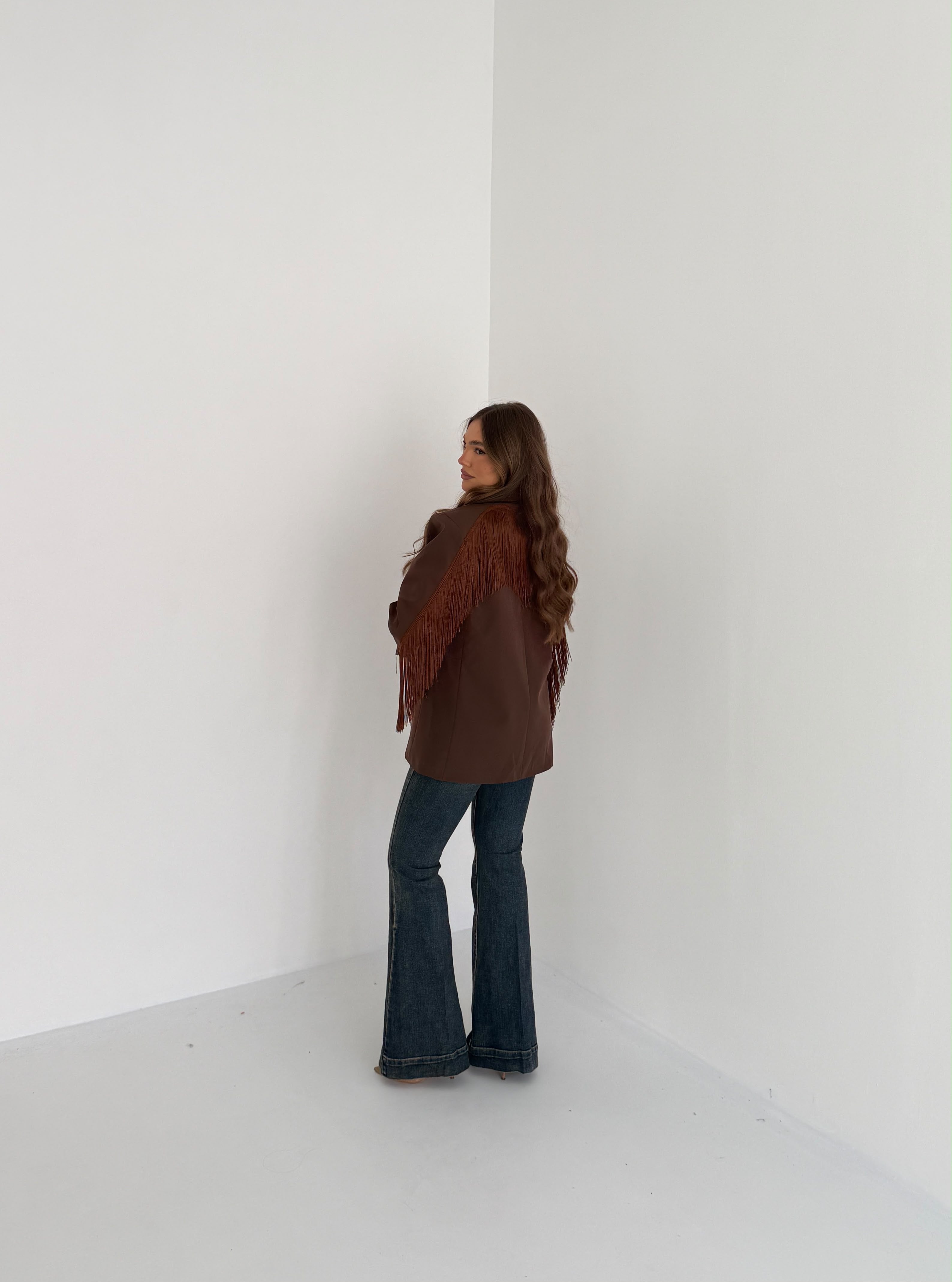 Giacca Mabel JUST WEST 151 - MARRONE