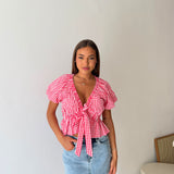 Maglia Cassie 81553- ROSSO/BIANCO