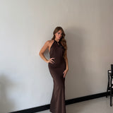 Abito Kyna 28171- MARRONE