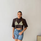 Shirt JUST-WEST 1906-02- MARRONE