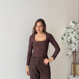 Body Edith 5868 - MARRONE