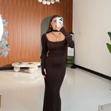 Abito Vicky 13584-MARRONE