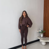 Leggings Zhaira 603-2- MARRONE