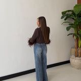 Maglia Kennedy JUSTWEST 158-T- MARRONE
