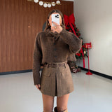 Cardigan Daisy 12251-MARRONE