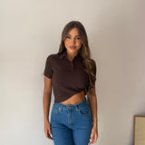 Polo Lily 8202- MARRONE