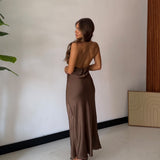 Abito Larissa 15678- MARRONE CHIARO