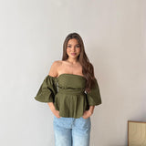 Top Jules 6993 - VERDE MILITARE