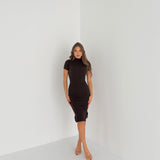 Abito midi Lucy 1175- MARRONE