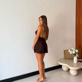 Vestitino Leya 6295- MARRONE