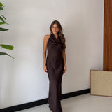 Abito Larissa 15678- MARRONE