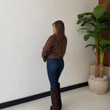 Giubbino Rhea 8278- MARRONE