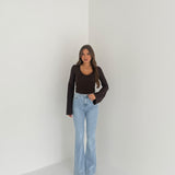 Maglia Eloise 174 JUST WEST - MARRONE
