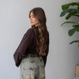 Maglia Yvonne 23678 - MARRONE