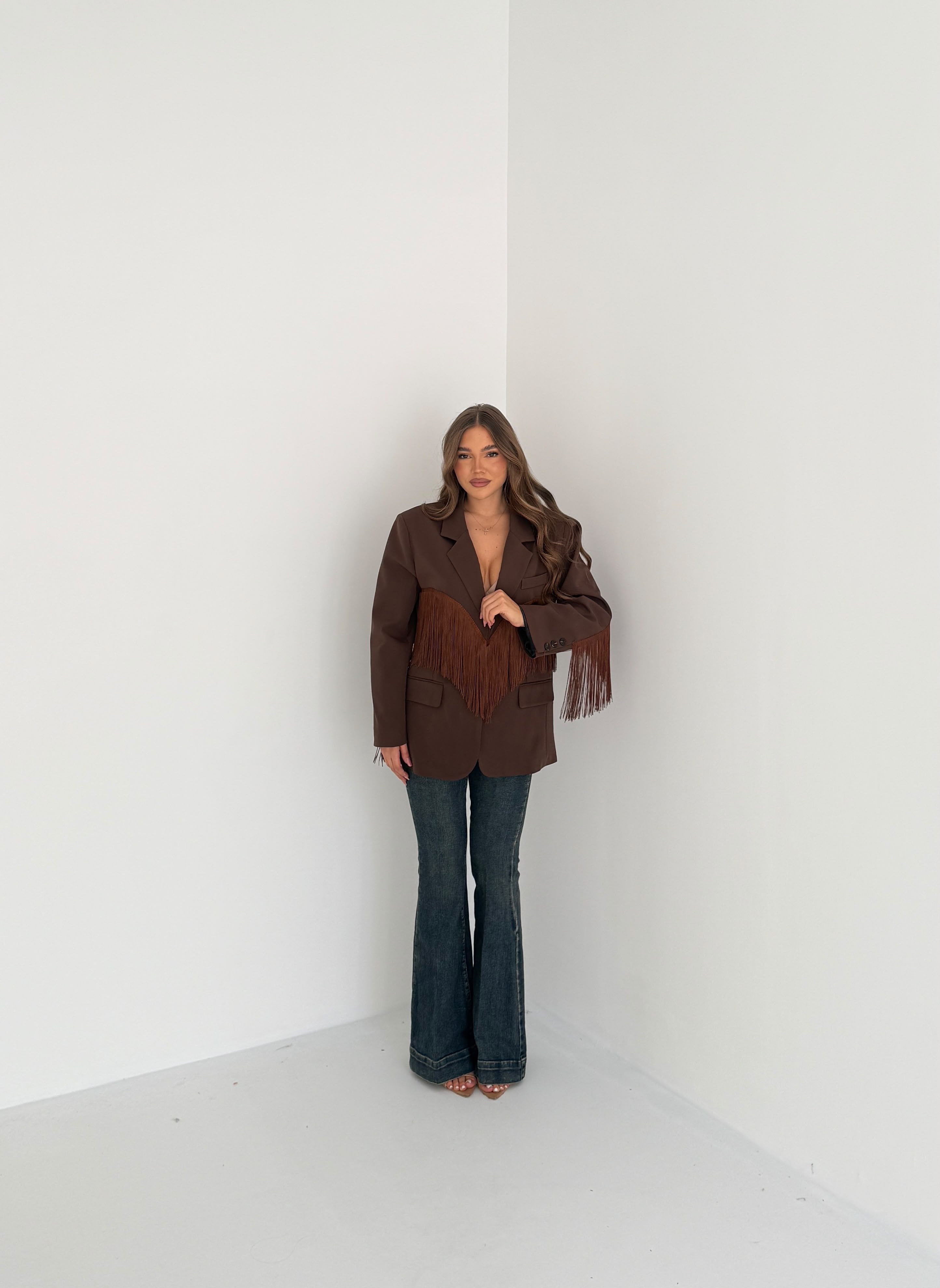 Giacca Mabel JUST WEST 151 - MARRONE