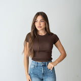 Shirt Violet 0665- MARRONE