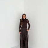 Pantalone Lyà 77126- MARRONE