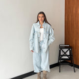 Camicione Wanda M01 - DENIM CHIARO