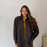 Camicia Vyctoria 02704- MARRONE SCURO