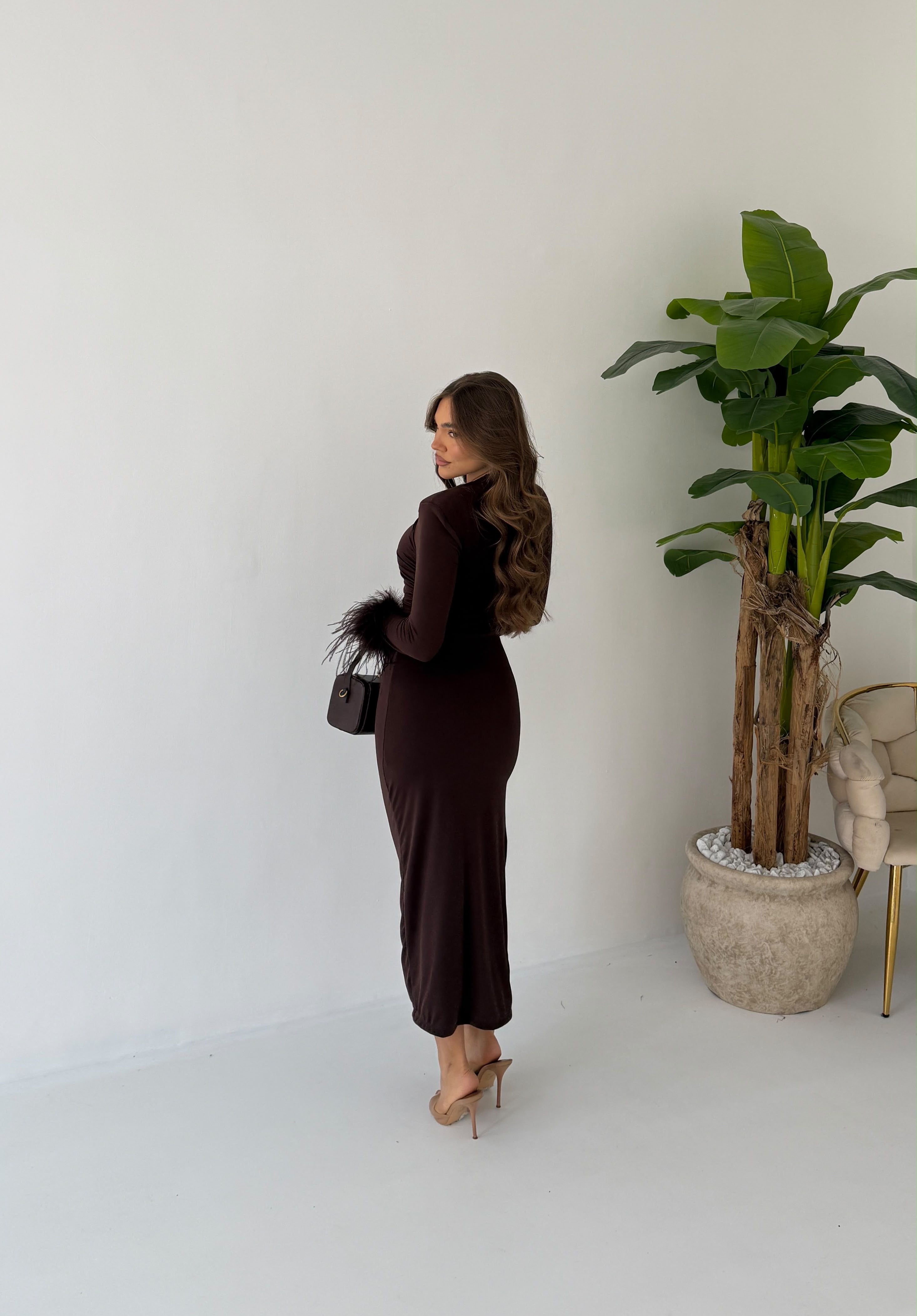 Abito Rachel 13695 - MARRONE