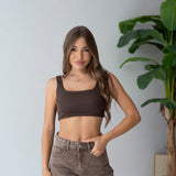 Top Lysia JUST-WEST 02711- MARRONE