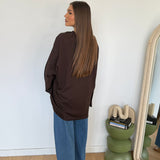 Maxi maglia Lolly 45252/2643-MARRONE SCURO