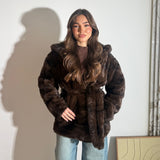 Pelliccia Claire D5029-1 - MARRONE