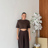 Shirt Tyla JUSTWEST 1906 - MARRONE