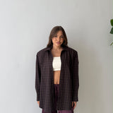 Camicia Vyctoria 02704- MARRONE SCURO