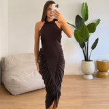 Abito Edwina 27068-MARRONE